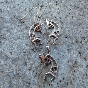 Sterling silver KOKOPELLI SET